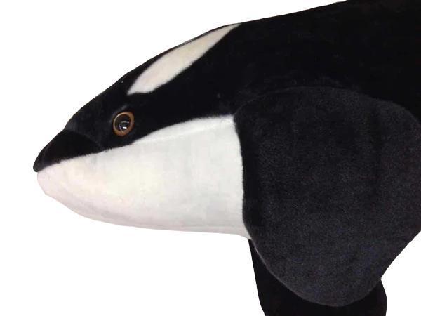 Peluche morbido di dimensioni normali a forma di orca assassina