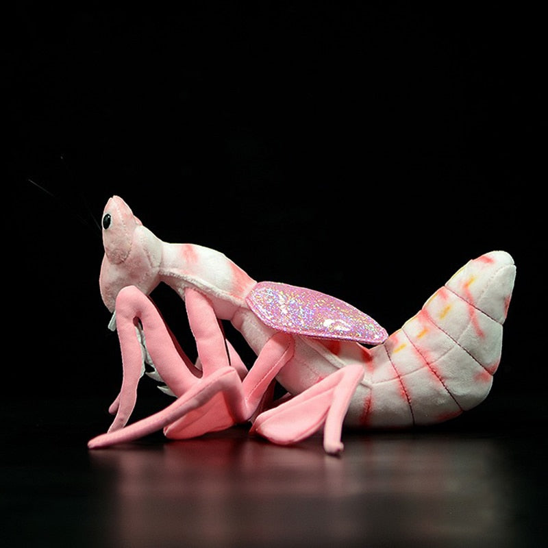 Brinquedo de pelúcia macio de pelúcia rosa orquídea louva-a-deus