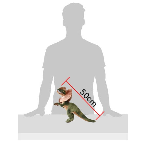 Peluche morbido di dinosauro Dilophosaurus