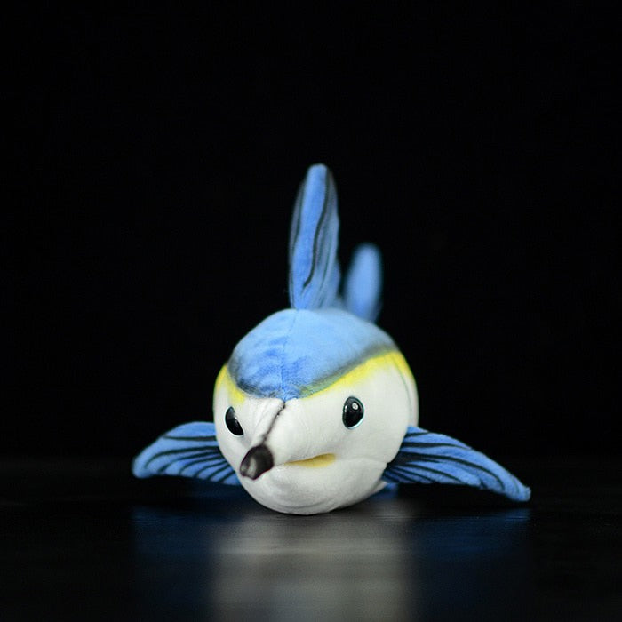 Brinquedo de pelúcia macio de pelúcia de peixe azul marlin