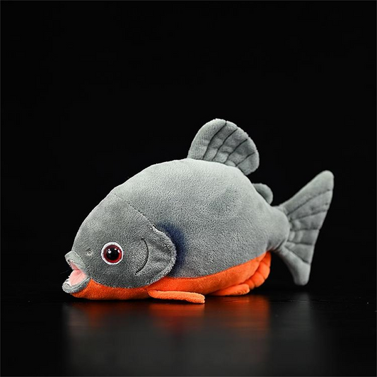 Peluche morbido a forma di pesce piranha