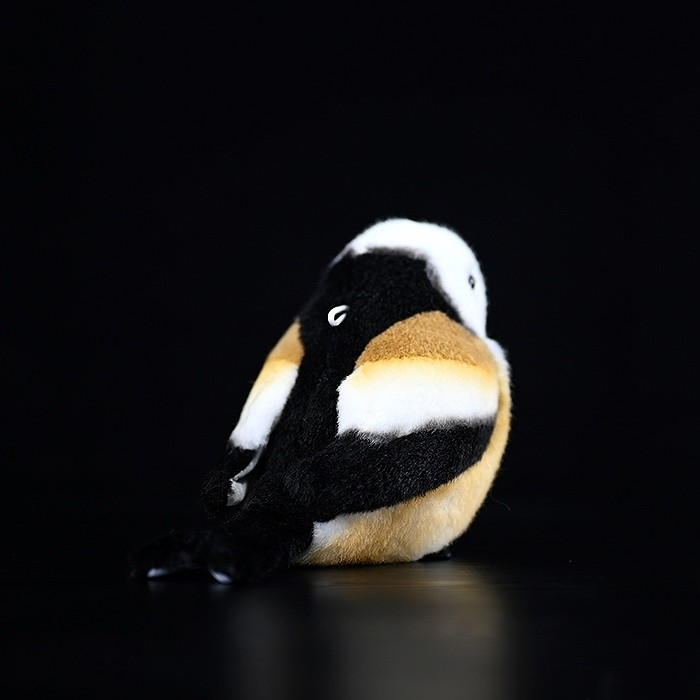 Peluche morbido di uccello cinciarella dalla coda lunga 