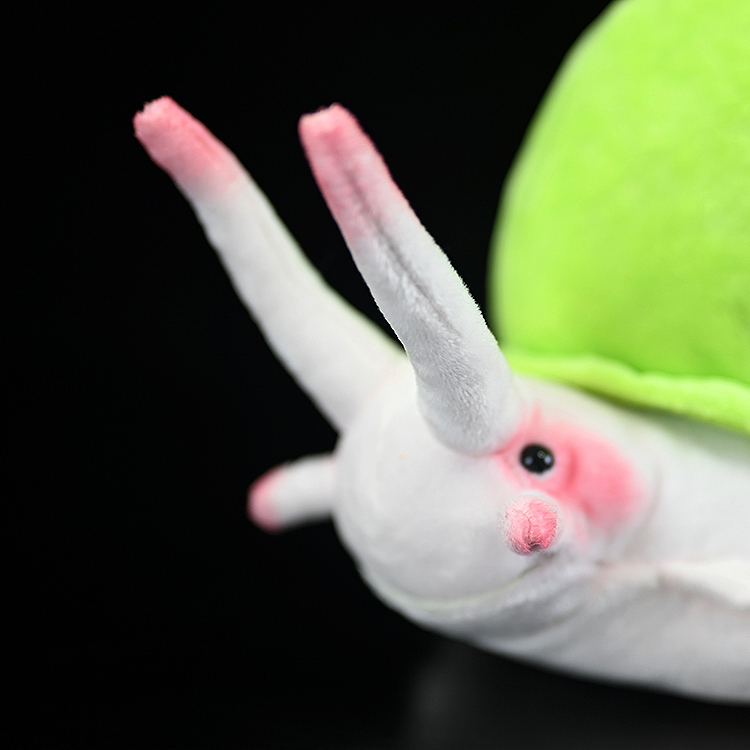 Peluche morbido a forma di lumaca di montagna verde 