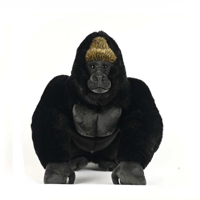 Peluche morbido di gorilla dalla schiena argentata 