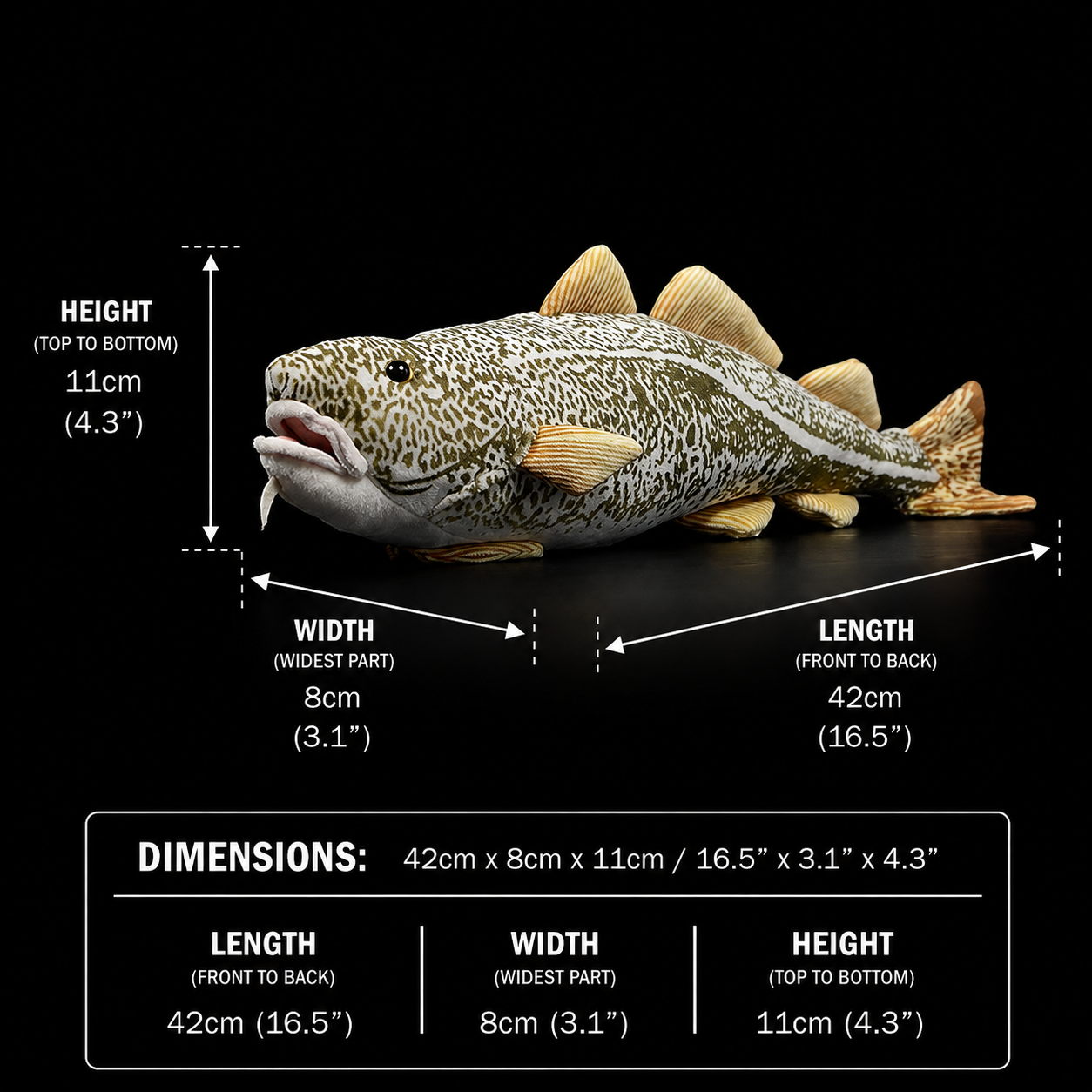 Cod Cod Cod Jucărie de plus umplută