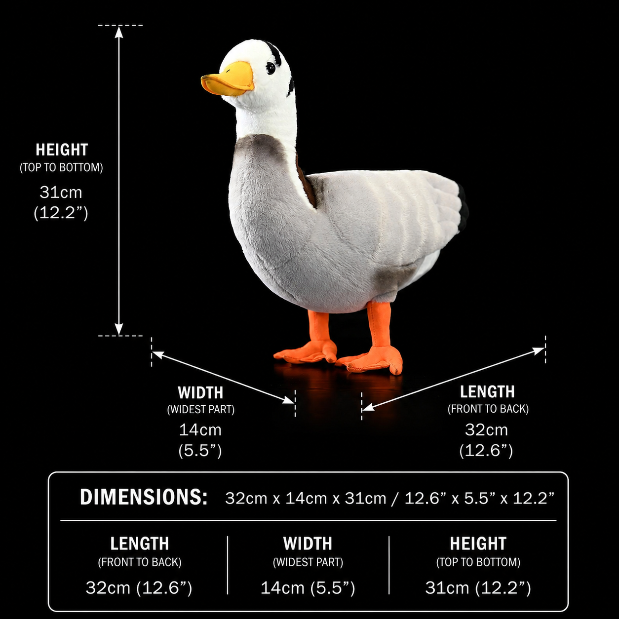 Bar-headed Goose Soft Stuffed Plush Toy