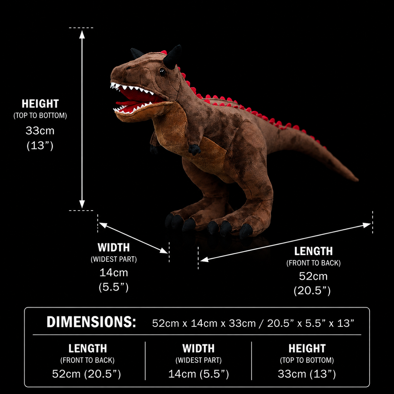 Jucărie de pluș moale de dinozaur Ankylosaurus