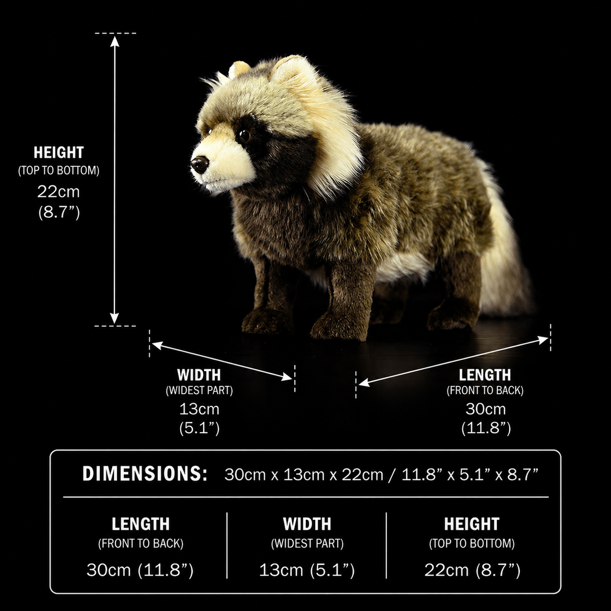 Common Raccoon Dog Soft Stuffed Plush Toy