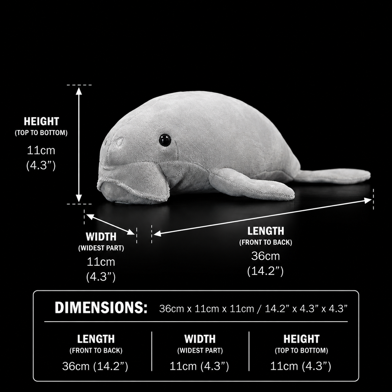 Jucărie de plus umplută Dugong Sea Cow