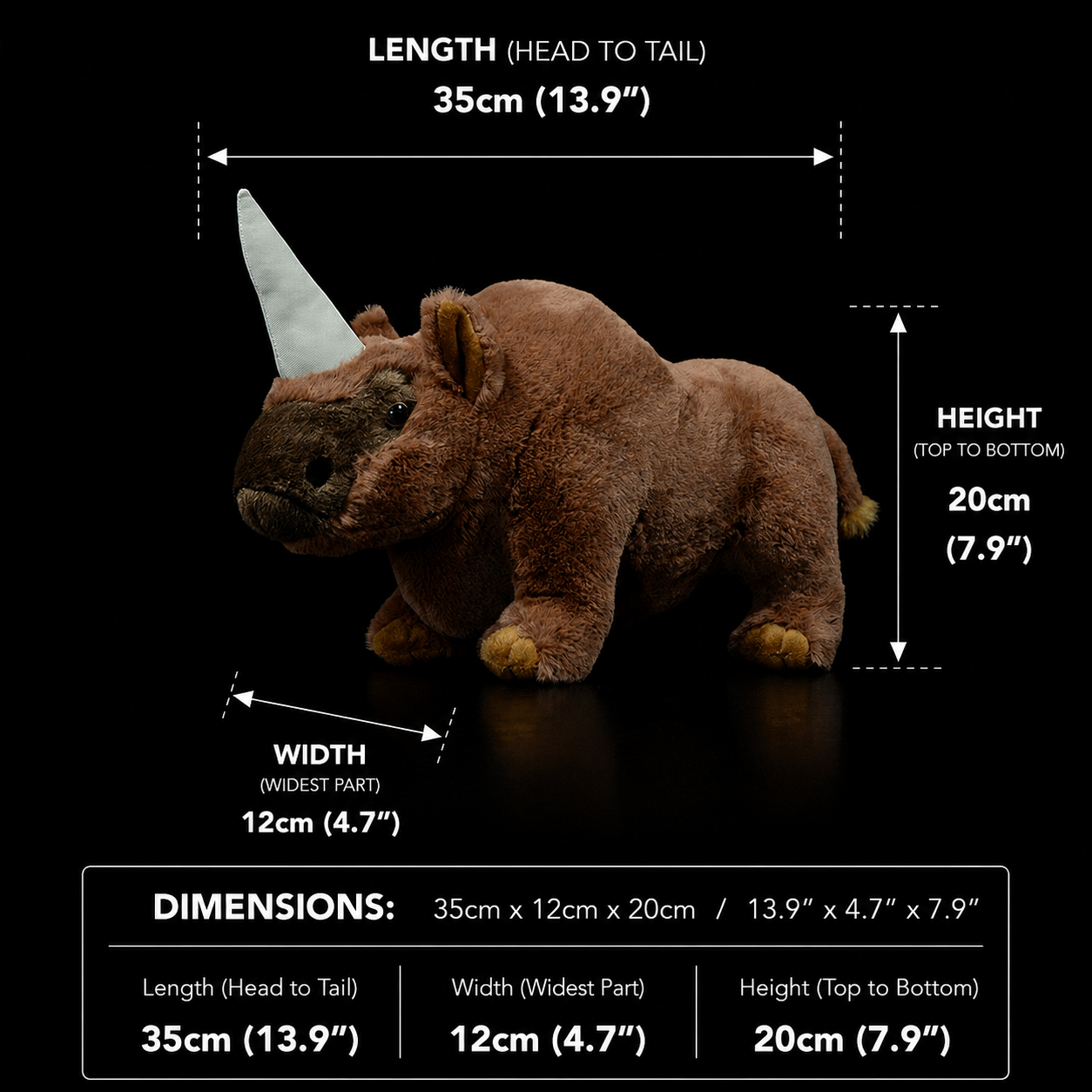Elasmotherium Prehistoric Soft Stuffed Plush Toy