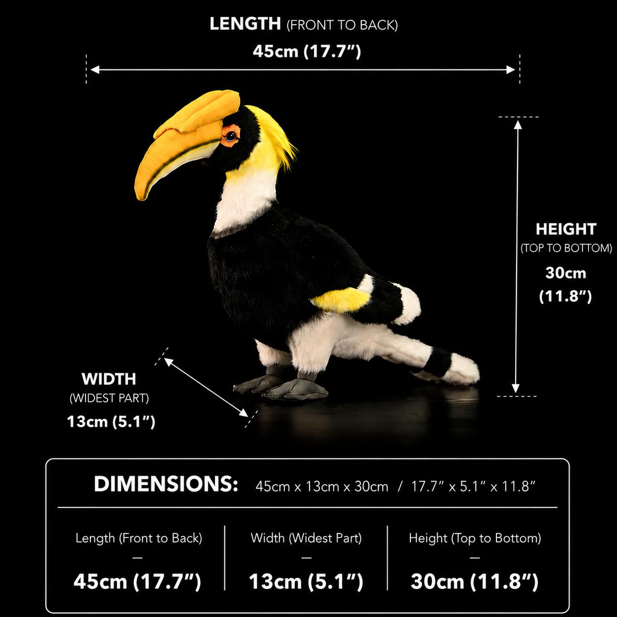 Great Hornbill Bird Soft Stuffed Plush Toy