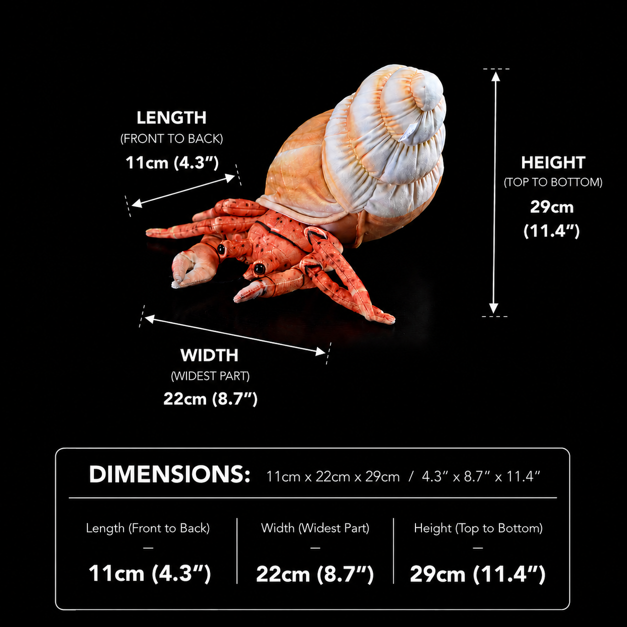 Hermit Crab Soft Stuffed Plush Toy