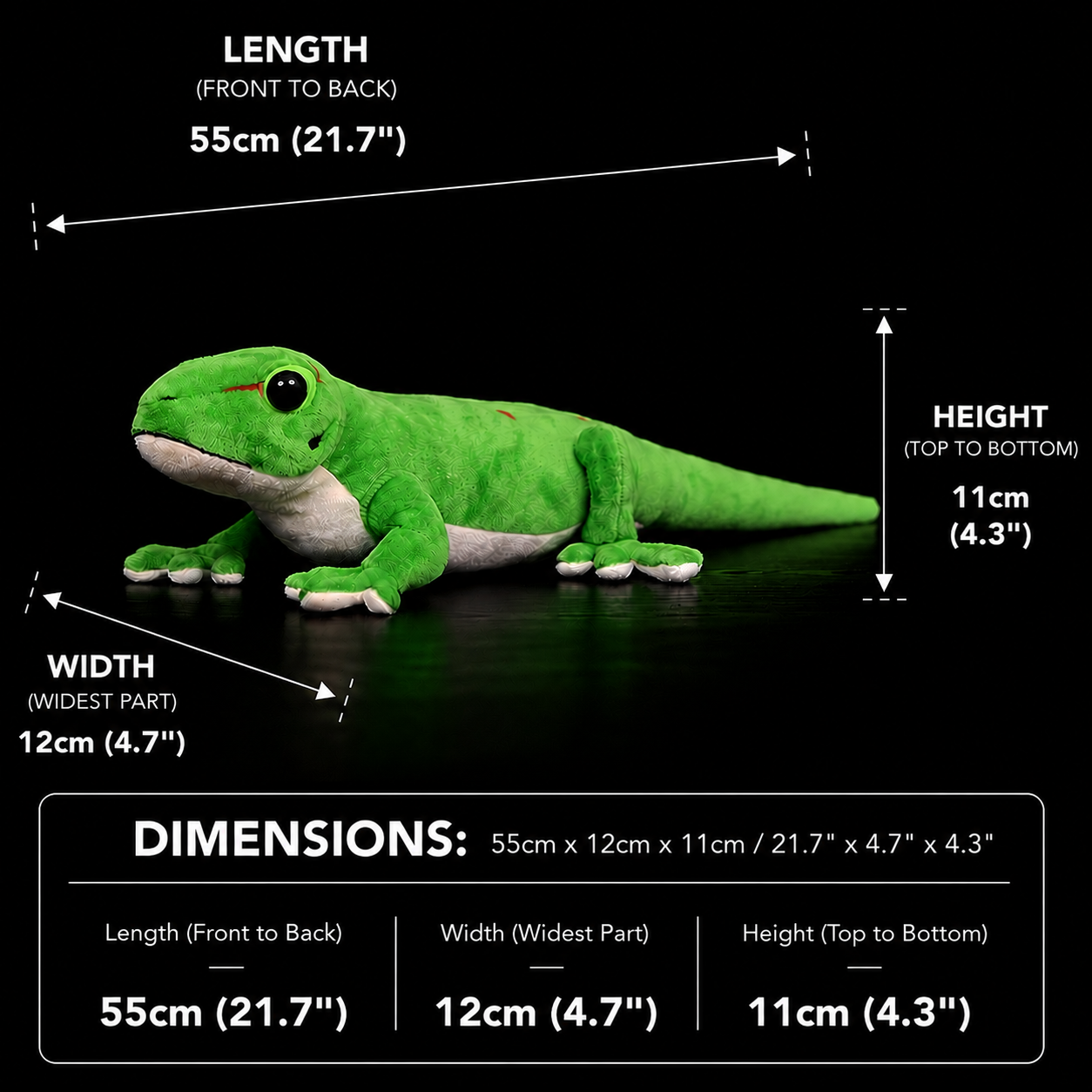 Weiches Plüschtier aus Madagaskar-Riesentaggecko