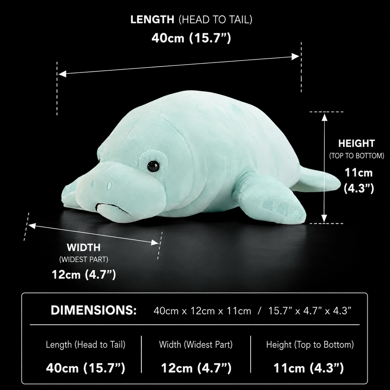 Manatee Sea Cow Soft Stuffed Plush Toy