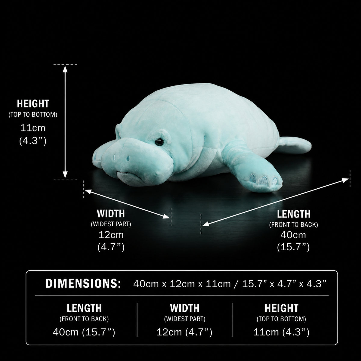 Brinquedo de pelúcia macio de pelúcia Dugong Sea Cow