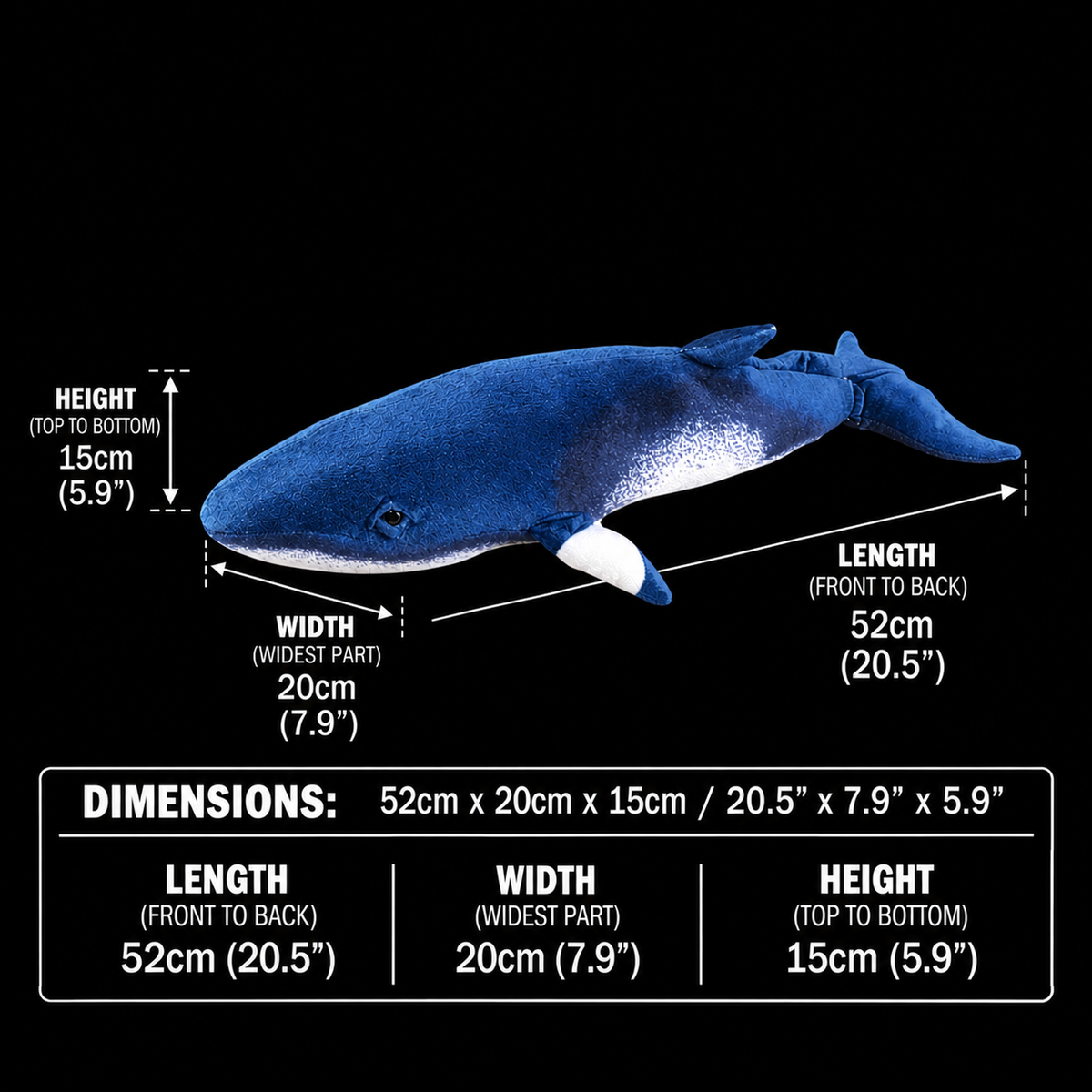 Minke Whale Soft Stuffed Plush Toy