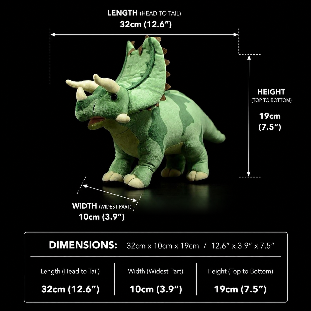 Pentaceratops Dinosaur Stuffed Plush Toy