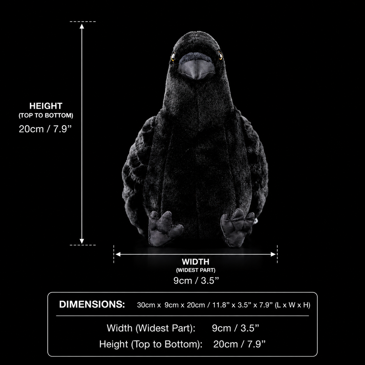 American Crow Bird Soft Stuffed Plush Toy