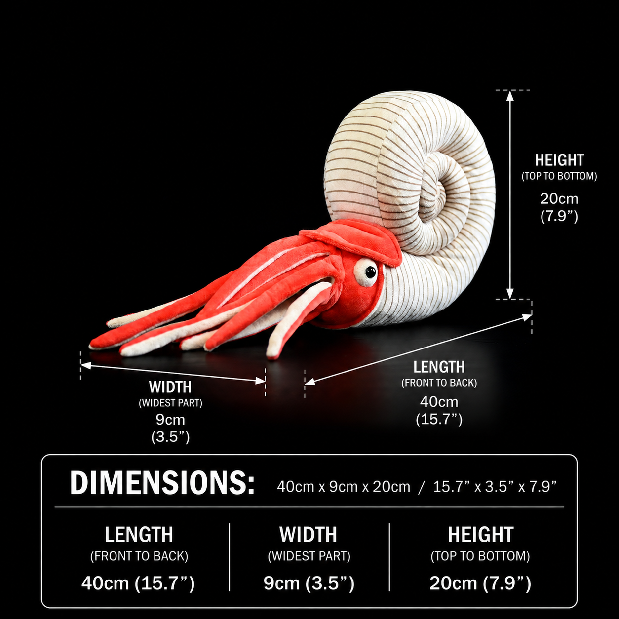 Ammonite Soft Stuffed Plush Toy