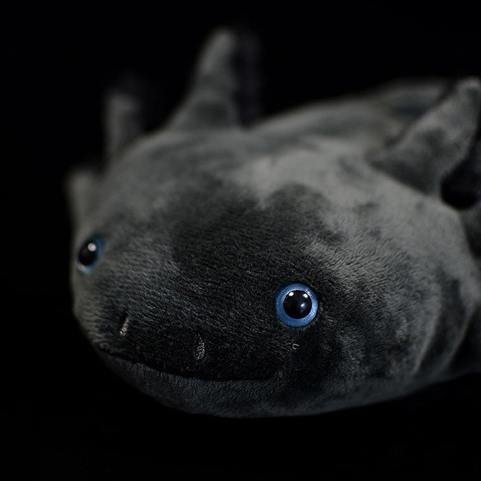 Černá měkká plyšová hračka Axolotl