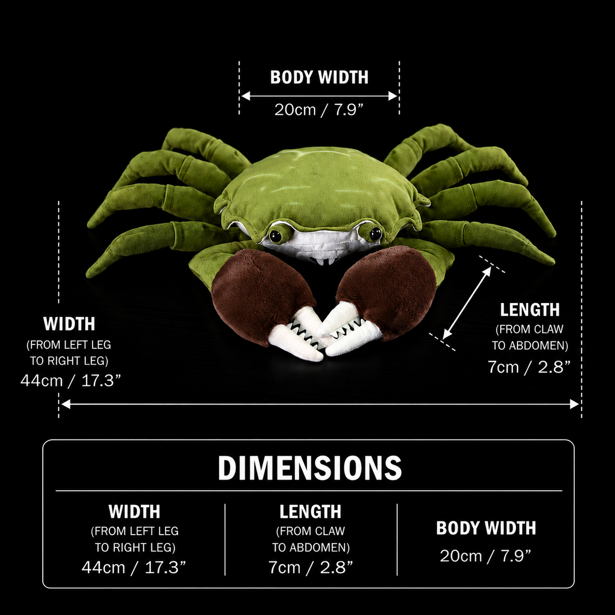 Chinese Mitten Crab Soft Stuffed Plush Toy