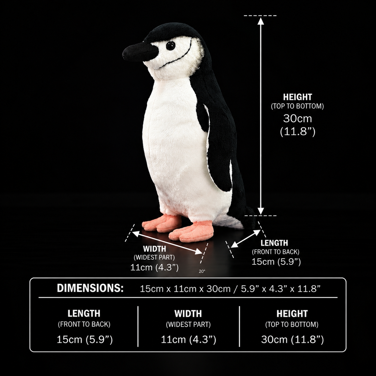 Chinstrap Penguin Bird Soft Stuffed Plush Toy