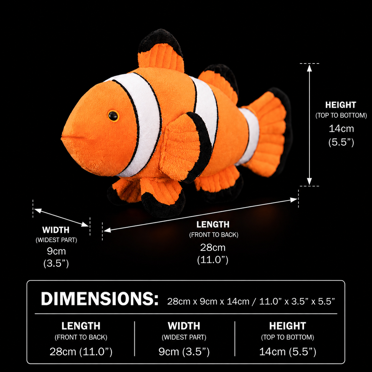 Clownfish Soft Stuffed Plush Toy