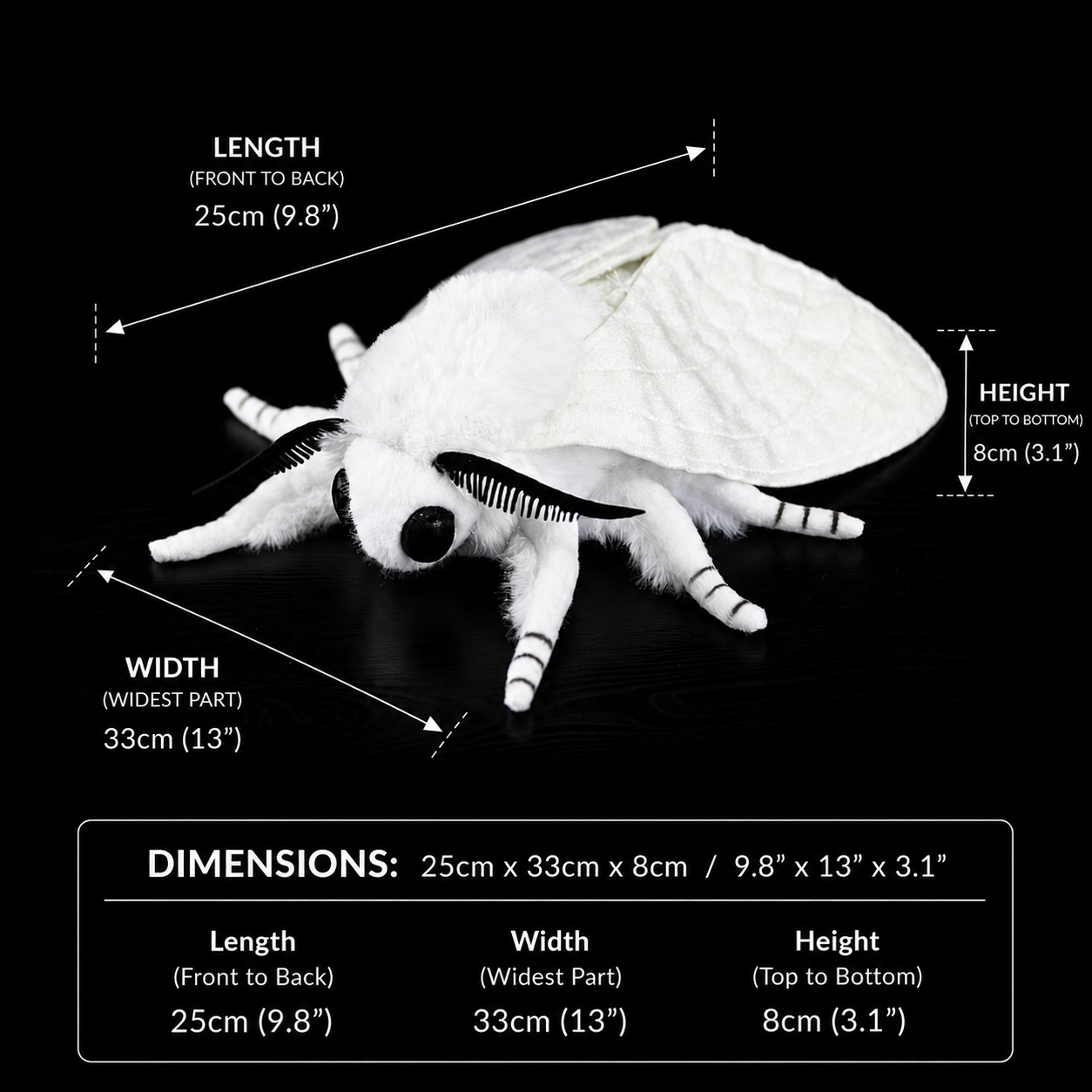 Fall Webworm Moth Soft Stuffed Plush Toy