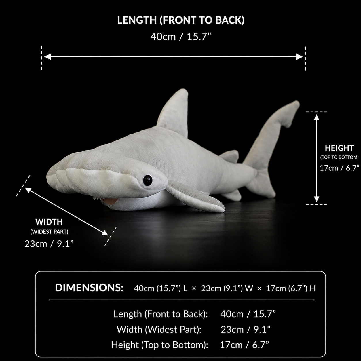 Hammerhead Shark Soft Stuffed Plush Toy