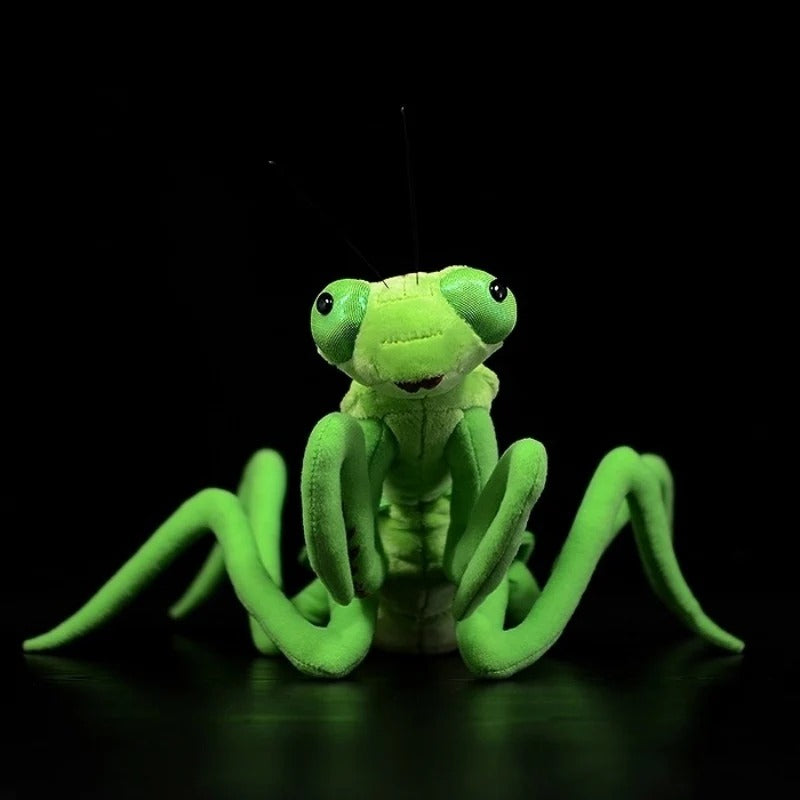 Jucărie de pluș moale de mantis chinezesc verde