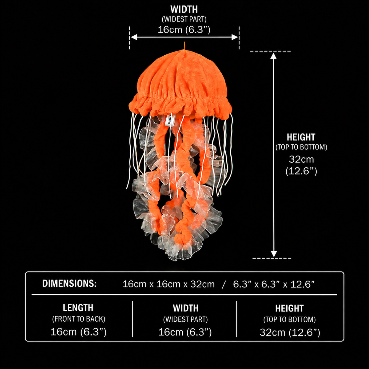Pacific Sea Nettle Jellyfish Soft Stuffed Plush Toy