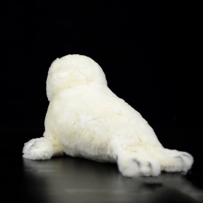 Peluche morbido a forma di cucciolo di foca bianca 