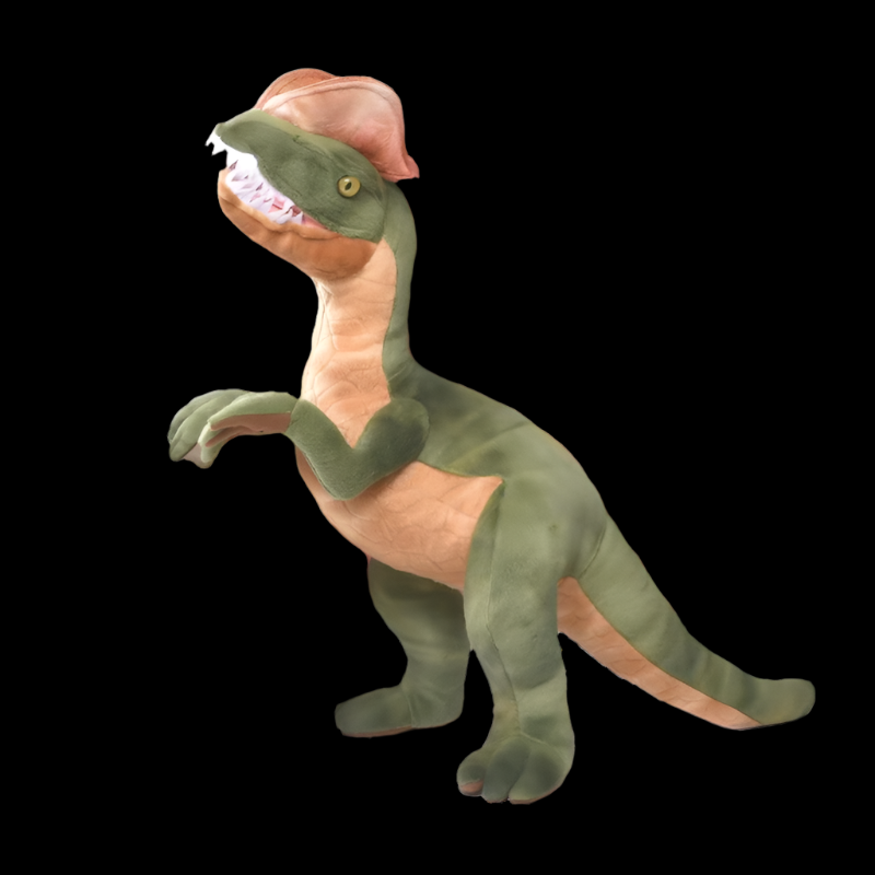 Peluche morbido di dinosauro Dilophosaurus