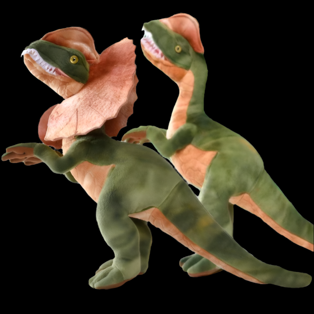 Peluche morbido di dinosauro Dilophosaurus