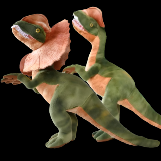 Peluche morbido di dinosauro Dilophosaurus