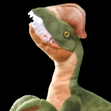 Peluche morbido di dinosauro Dilophosaurus