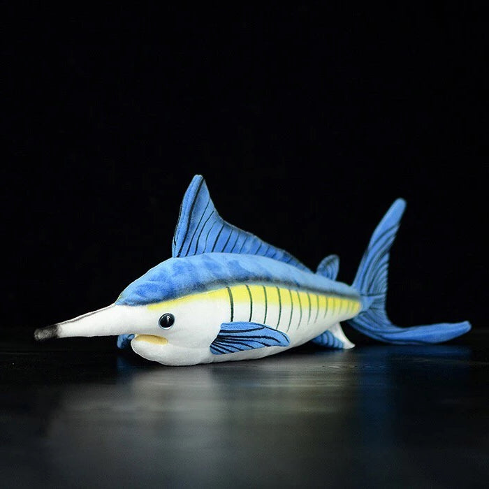Peluche morbido a forma di pesce marlin blu