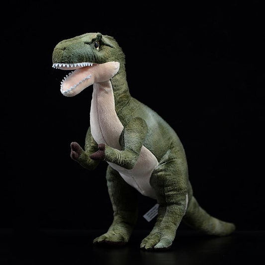 Peluche morbido di dinosauro tirannosauro T-Rex verde