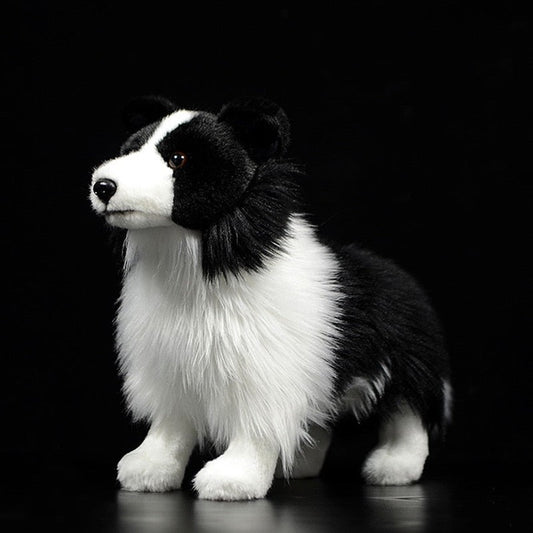 Peluche morbido a forma di cane Border Collie