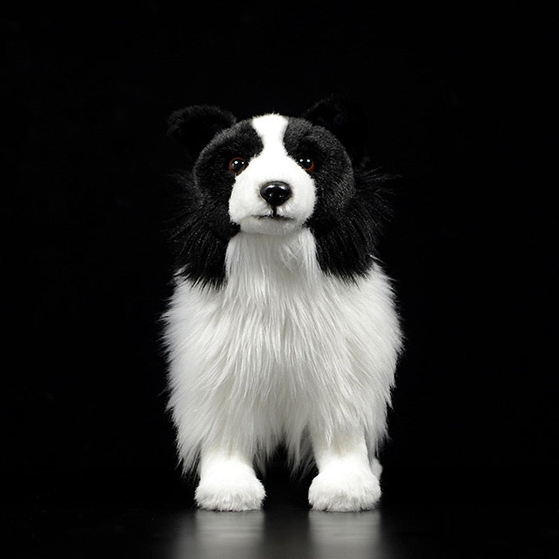 Peluche morbido a forma di cane Border Collie