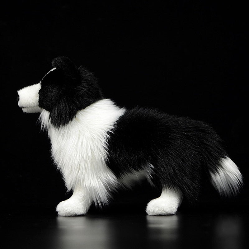 Peluche morbido a forma di cane Border Collie
