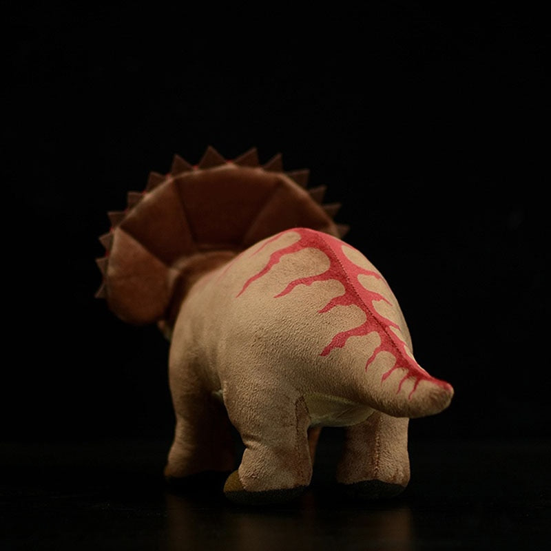 Peluche morbido di dinosauro triceratopo