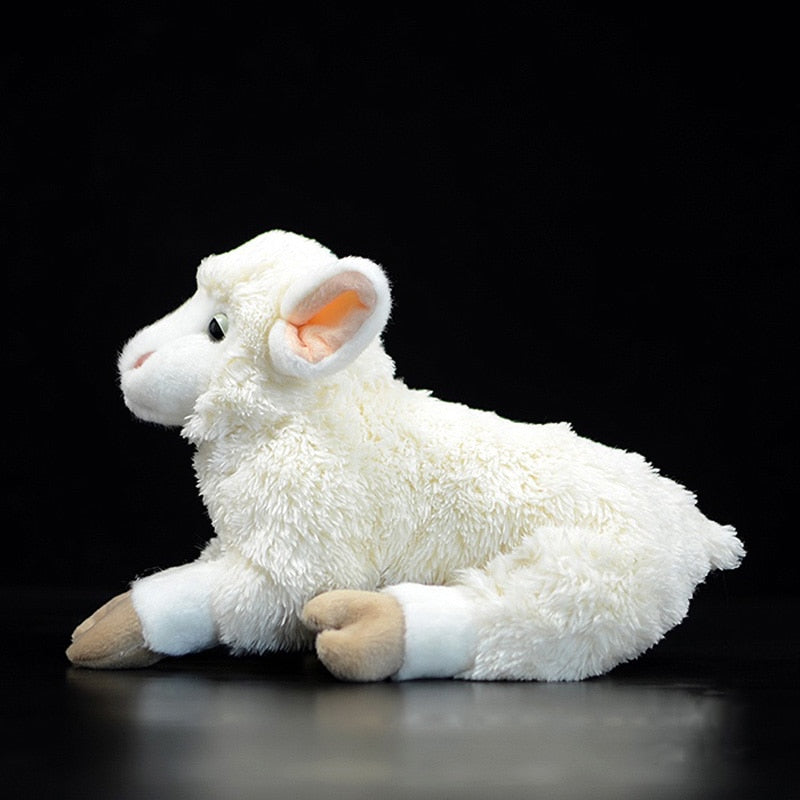 Peluche morbido a forma di agnello e pecora 