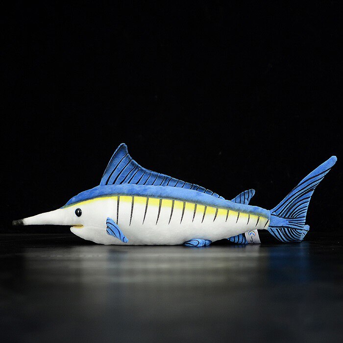 Peluche morbido a forma di pesce marlin blu