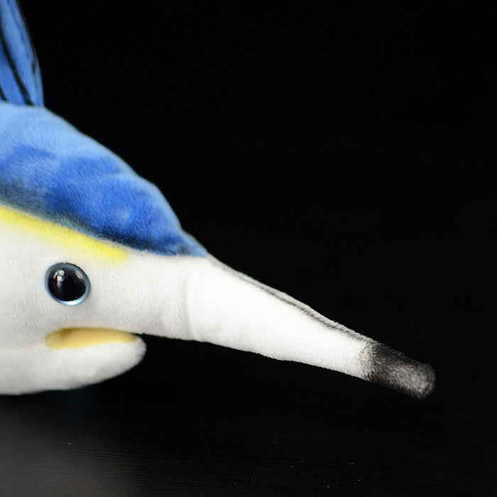 Peluche morbido a forma di pesce marlin blu