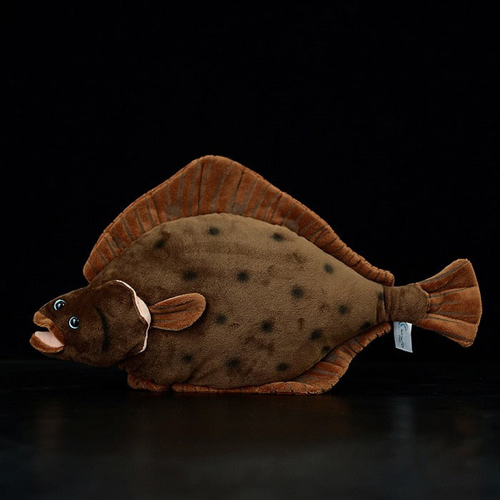 Peluche morbido a forma di pesce piatto Flounder
