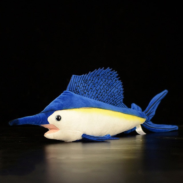 Peluche morbido a forma di pesce vela
